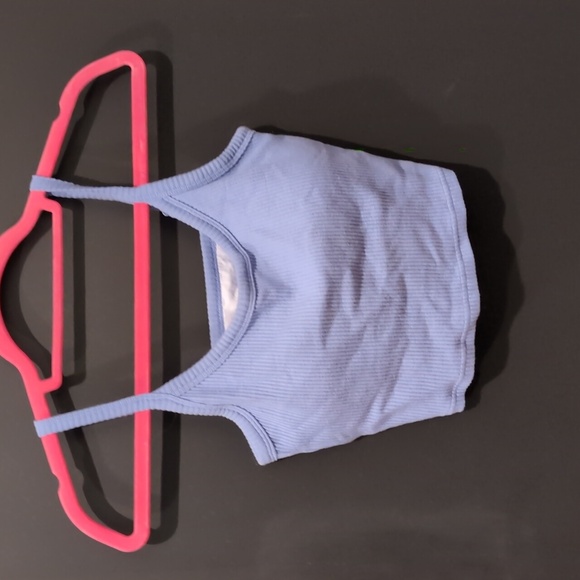 Klassy Network Ribbed Crop Tank (Purple) - Size L - Picture 2 of 5